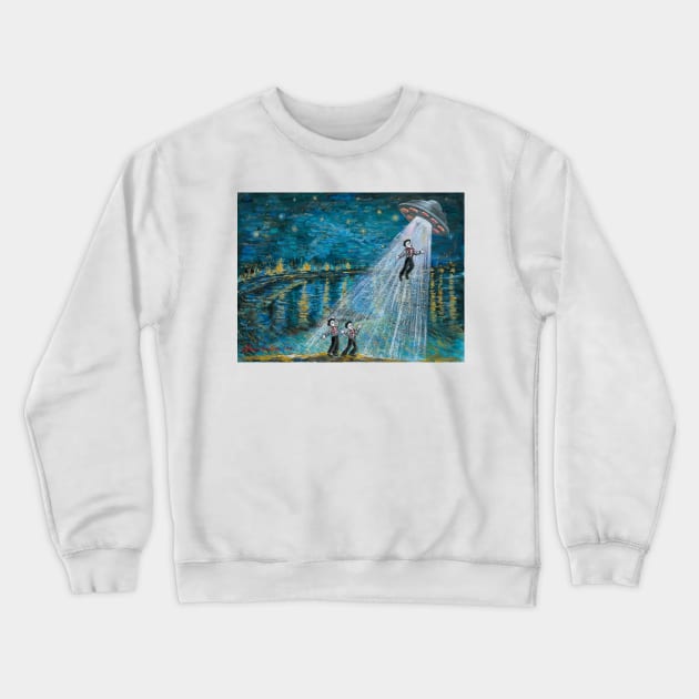 Silent Screams on the Rhône Crewneck Sweatshirt by LouiseSullivanArt